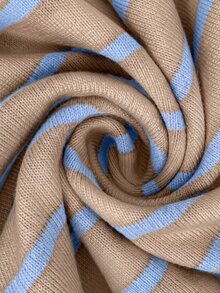 CosyJoli Suéter de talla grande con patrón de rayas y detalle de botones - Multicolor - Ver 7