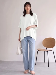 SHEIN LUNE 女款純色休閒極簡百搭日常穿著T恤 早午餐 日常 白天 米白色 秋季 - 白色 - 查看 5