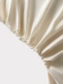Franclia 女士新款简约百搭半透明通勤时尚修身T恤 - 杏色 - 查看 3