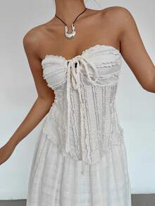 Siren Gaze Women Tops Summer - Apricot - View 4
