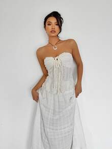 Siren Gaze Women Tops Summer - Apricot - View 3