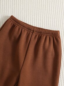 SHEIN 3件套包含斜挎包、男嬰秋冬圓領長袖套頭運動衫、鬆緊腰長褲、斜挎包3件套、男童運動休閒褲、嬰兒套裝、秋冬套裝 - 彩色 - 查看 7