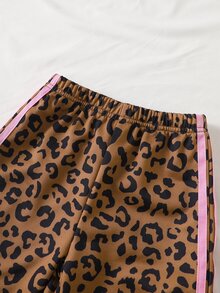 年輕女孩連帽衫與運動衫套裝 - 棕色 - 查看 8