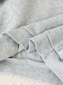 SHEIN 男孩舒適休閒寬鬆小馬印花圓領長袖運動衫 秋冬上衣 - 彩色 - 查看 5
