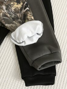 SHEIN 男嬰裝飾編織標籤鬆緊腰長褲 3 件套，百搭舒適 - 彩色 - 查看 7