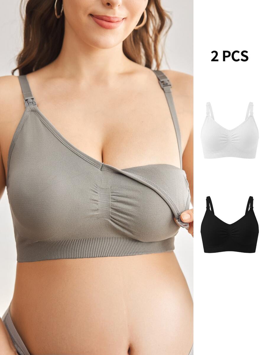 Moonlight&Mama Plus Size Maternity Bras - Multicolor - View 1