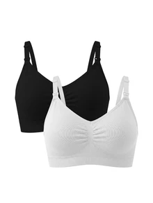 Moonlight&Mama Plus Size Maternity Bras - Multicolor - View 6