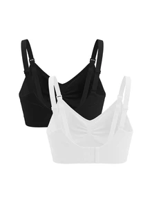 Moonlight&Mama Plus Size Maternity Bras - Multicolor - View 7