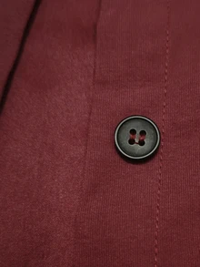Selianne Jaket Pendek Longgar Asimetris Gaya Timur Tengah, Lengan Kelelawar, Kasual, Warna Polos, Jaket Muslim Shacket - Coklat - View 4