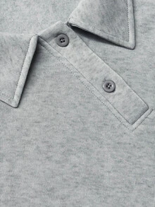 Trelyra Casual Fashion Asymmetric Collar Women's Sweatshirt - Grey - View 3