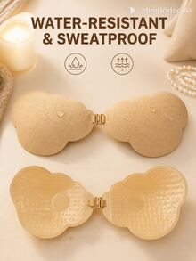 SHEIN Cloud Shape Sticky Bra, Invisible Strapless Push Up Seamless Self-Adhesive Bra Ultra Lightweight For Women Deep V Backless Dress Summer Wedding Party - Multicolor - View 2