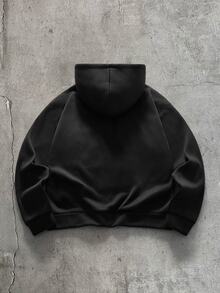 AXEPEAK Men's Colorblock Striped Hoodie - Black - View 2