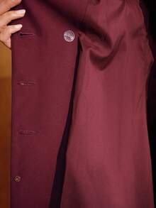 MOTF PREMIUM GAUN PENDEK KERAH PUNCAK ELEGAN WARNA BURGUNDY - Burgundy - View 8