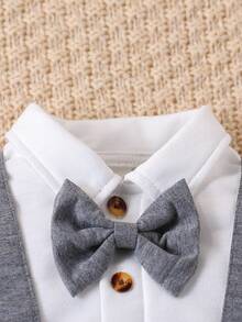 Souflis Souflis Bộ đồ liền thân cổ điển cho bé trai Academy Gentleman có dây đeo và quần dài 2 món, phù hợp cho mùa thu - Nhiều màu - Xem 4