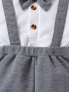 Souflis Souflis Bộ đồ liền thân cổ điển cho bé trai Academy Gentleman có dây đeo và quần dài 2 món, phù hợp cho mùa thu - Nhiều màu - Xem 3