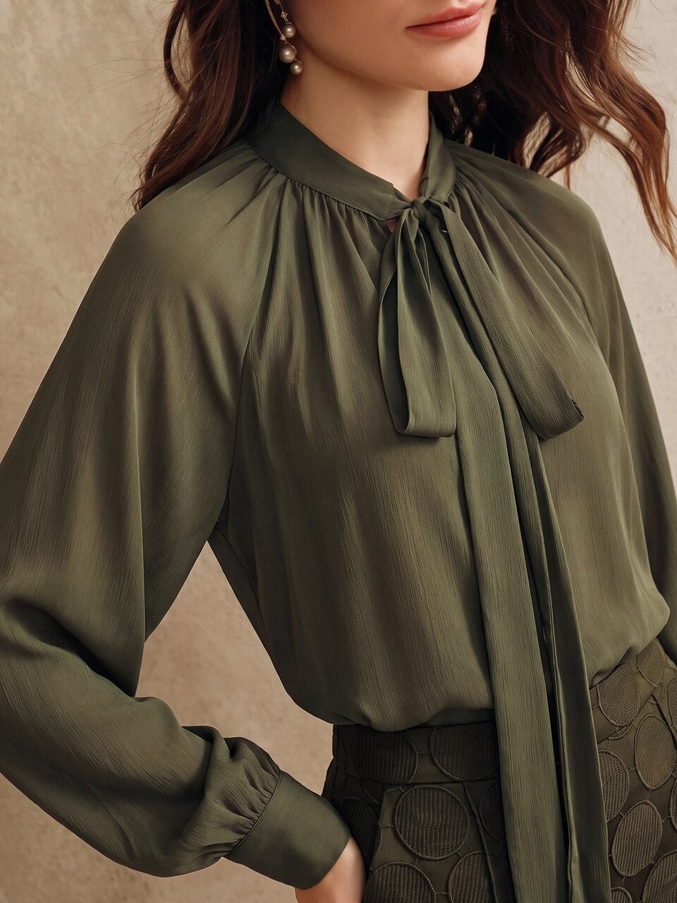 Anewsta 2026 New French Style Elegant Sophisticated Women's Blouse With Ribbon
