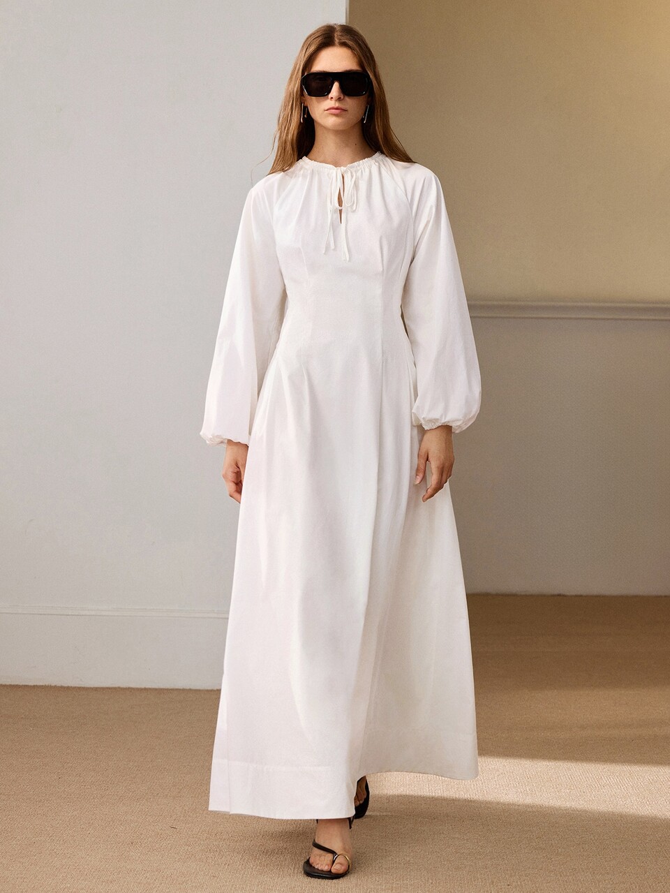 Anewsta Essential New Women's Autumn Outfit White A-Line Flared Skirt, Minimalist Elegant Commute, Daily And Light Vacation Wear, School Skirt, Skirt Brunch Party