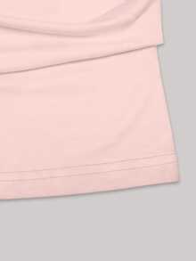 Resyla Women's Colorblock Pleated Short Sleeve Top And Drawstring Waist Long Pants Casual Daily 2-Piece Set - Multicolor - View 5