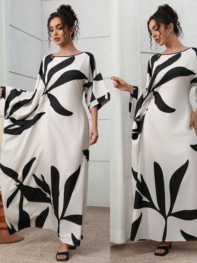 Yasmyna Women's Long Turkish & Arabic Traditional Dress Kaftan Jalabiya Dress