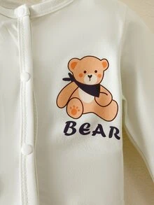 SHEIN Newborn Baby Clothes Gift Set, Spring/Summer New Style Layette Outfit, Infant Romper Suit, Shower Gift White Cute Unisex - Beige - View 6