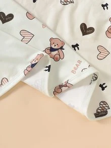 SHEIN Newborn Baby Clothes Gift Set, Spring/Summer New Style Layette Outfit, Infant Romper Suit, Shower Gift White Cute Unisex - Beige - View 10