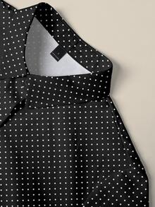 Resyla Women's Polka Dot Casual Versatile Daily Wear Blouse - Yellow - View 3