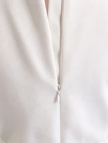 SHEIN 青少年女孩白色正式禮服，雪紡掛脖優雅多層蛋糕裙，輕盈柔軟面料，適合度假、畢業典禮、返校季、婚禮季、各種舞會及正式場合 - 白色 - 查看 3