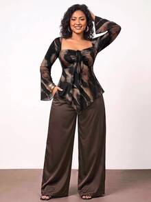 Enliva Plus Size Women Tops Fall - Multicolor - View 6