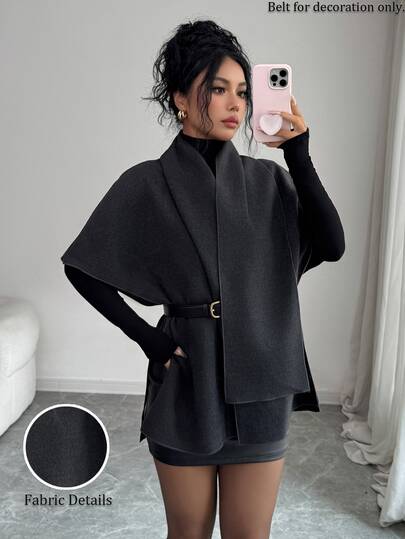 Elenzga Jaket Fashion Wanita Model Lurus dengan Dekorasi Patchwork untuk Musim Gugur/Dingin, Elegan, Cocok untuk Pesta, Acara Kumpul-kumpul, dan Jalan-jalan.