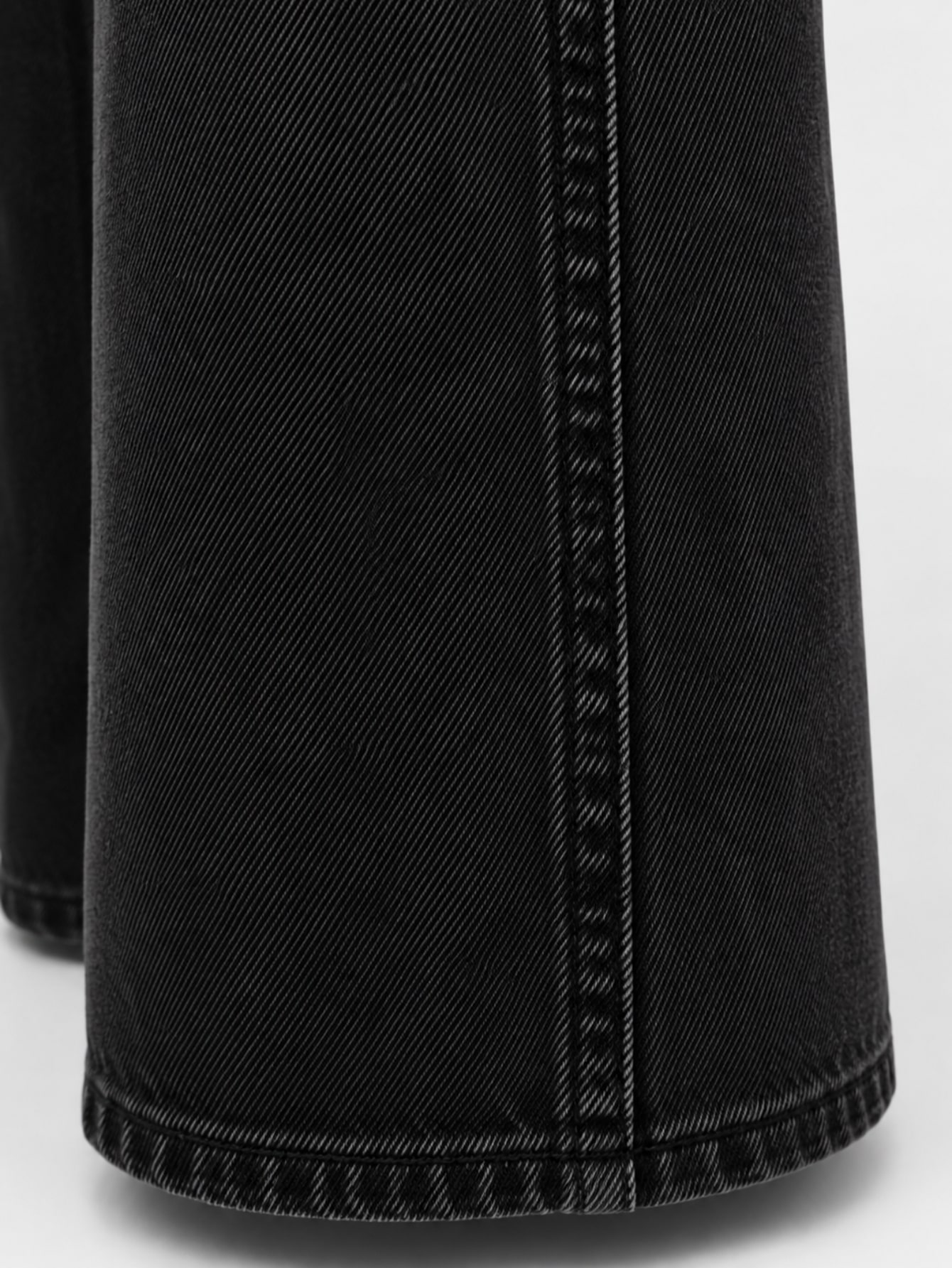 Black Wash Denim Wide Leg Studded Star Detail Jeans, view 7