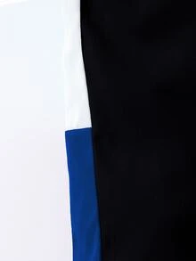 SHEIN 男童两件套休闲拼色连帽运动服和裤子套装户外秋季服装男童慢跑套装男童运动服套装男童运动服套装男童慢跑套装 - 藍色 - 查看 4
