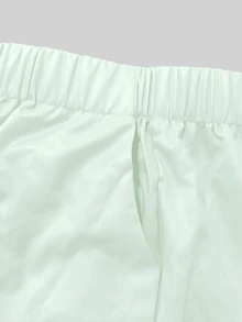 PopScrub 2件組休閒女僕警員鬱金香蜂蜜圖案刷手服套裝，女款V領短袖工作服上衣白色灰色直筒長褲，秋季醫療保健工作服 - 彩色 - 查看 3