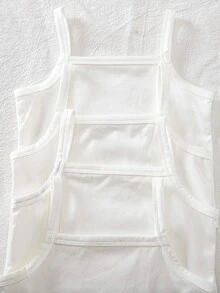 SHEIN 女童春夏季純色細肩帶背心內衣4件套，四季適用 - 白色 - 查看 4