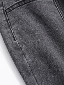 DAZY Women's Simple Daily Flared Leg Denim Jeans - Grey - View 3