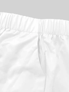 PopScrub 2件組休閒女僕警察風格動物爪印骨頭卡通圖案刷手服套裝，女款時尚V領短袖口袋開衩工作服 白色 - 彩色 - 查看 3
