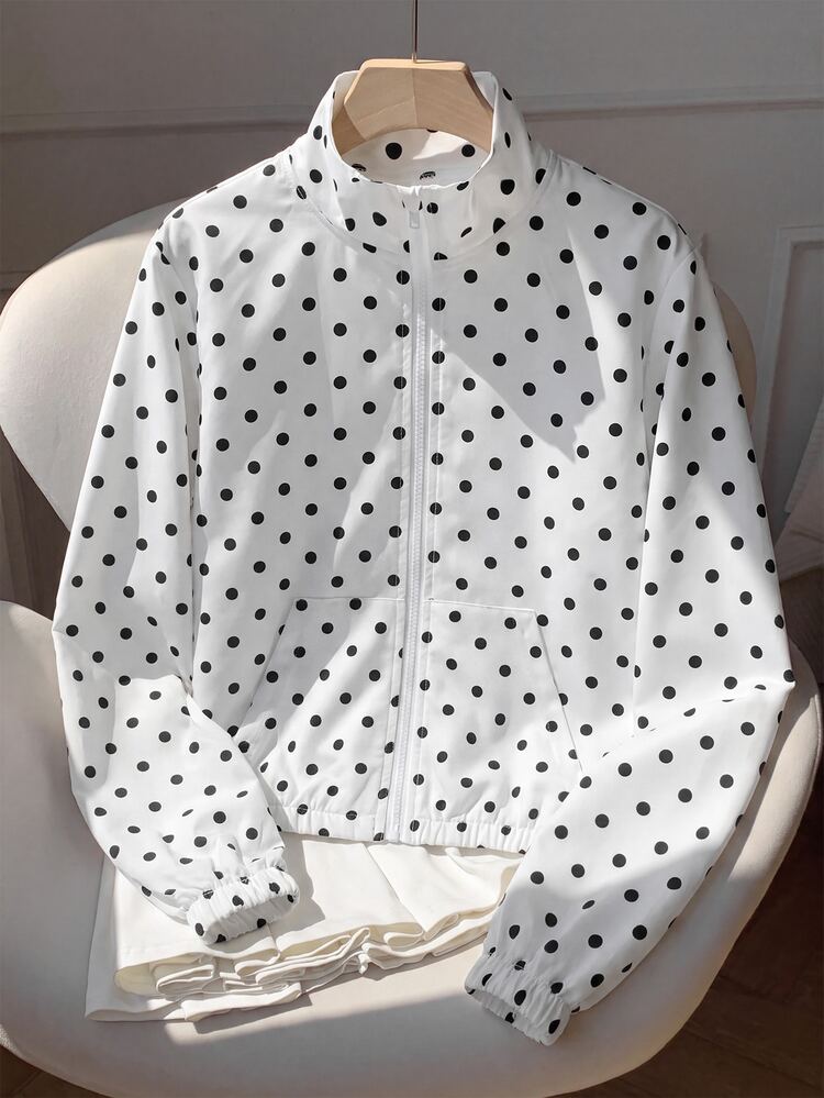 SHEIN Tween Girls Jackets - White - View 2