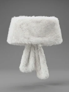 GalTyme Plus Size Fashion Elegant Faux Fur Shawl Coat Winter - White - View 6