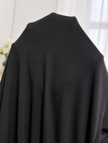 Slowluna Set 2 Potongan Pakaian Menyusui untuk Ibu Hamil (Musim Gugur) Terdiri dari Jubah Lengan Panjang dan Gaun Kamisol Motif Polkadot - Hitam dan Putih - View 7