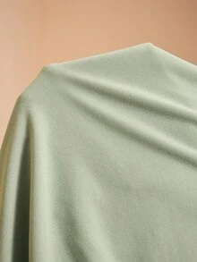 MaterniChic Maternity Solid Color Asymmetrical Shoulder Ruffle Hem Casual Party Photoshoot Dress Wedding Sage Green Summer - Green - View 10