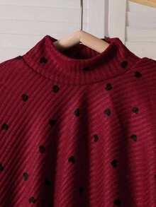 SHEIN Elladie kids 2件組女童T恤套裝 返校季秋季款 - 酒紅色 - 查看 8