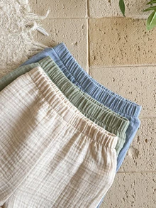 SHEIN 3pcs/Set Toddler Infant Baby Boys Casual Pocket Elastic Waist Pants,Button Decor,All-Match Style For Spring,Summer,Autumn,Winter,Daily,School,Sports - Multicolor - View 7