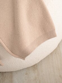 طقم ملابس خريفي للفتيات المراهقات، كنزة فضفاضة عصرية وكاجوال مع بنطال واسع الساق، طقم من قطعتين - كاكي - مشاهدة 5