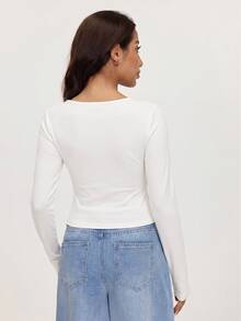 SHEIN BASICS 3件組女款開學季教師小學畢業主題T恤 黑白配色 秋季休閒條紋 日常生日辦公穿搭 - 彩色 - 查看 7