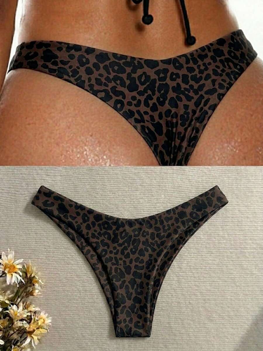 Oceva Leopard Print Swimwear Bottoms, Random Print - Multicolor - View 1