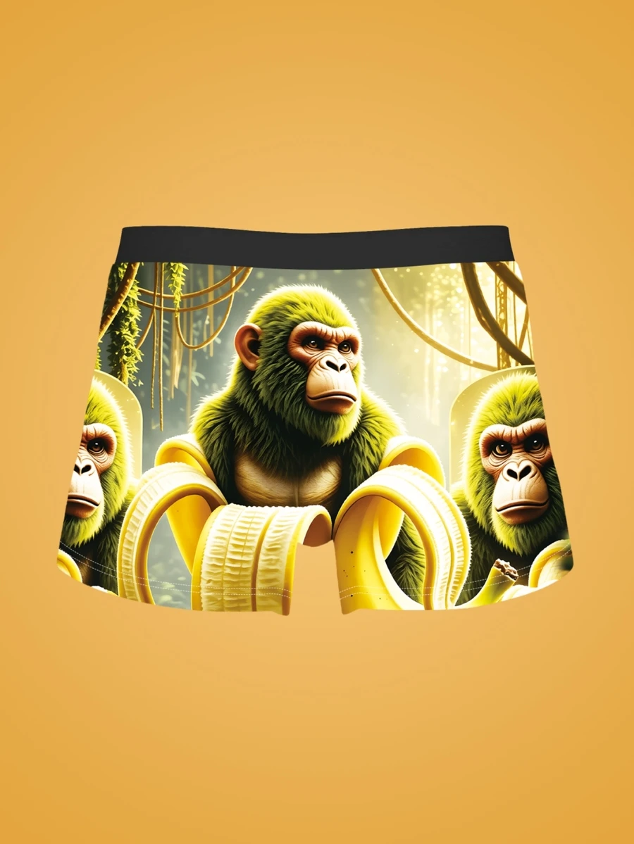 Notgurli Men's Fashionable Printed Boxer Briefs, 1pc - Multicolor - View 1
