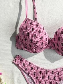 Swim Vcay 女款夏季海灘全印花細肩帶比基尼三角褲兩件式泳衣套裝 - 彩色 - 查看 5