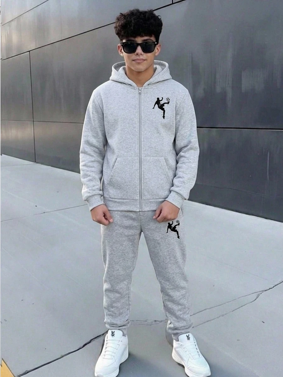 SHEIN 青少年男孩連帽衫與運動衫套裝