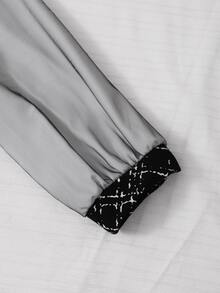 Tween Girl Black Plaid Long Sleeve Black Dresses Homecoming Dress Fall Style US Fall Style - Black - View 7
