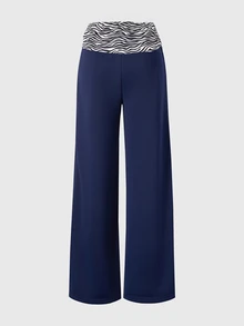 Tween Girl Zebra Stripe Patchwork Sweatpants - Multicolor - View 2