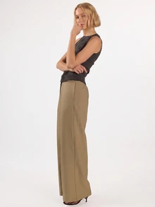 KÆRIA Hus Ruched Asym Tank Top - Textured Stretch - Dark Grey - Comfortable, Modern Modest Elegance Minimalist, Soft Touch, Effortless Work Brunch Summer - Black - View 3